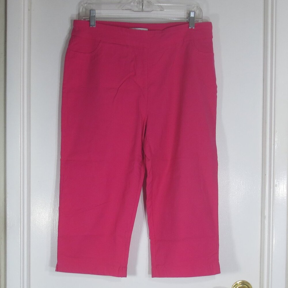 Drapers & Damons Pants Hot Pink Classy Capri Ultra High Rise Stretch Size PL